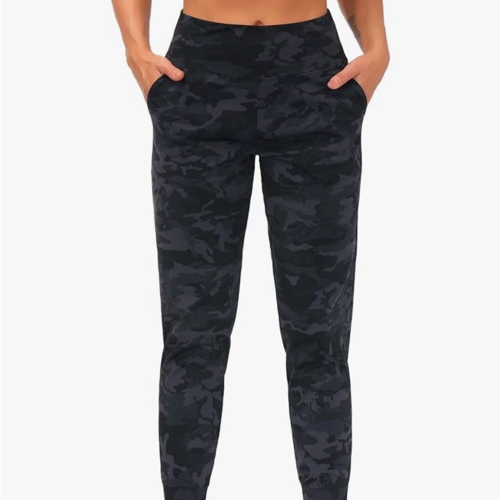 Women's Black Camouflage Joggers